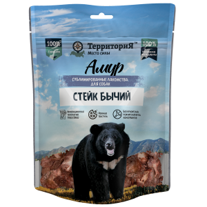 ТерриториЯ Амур Стейк бычий сублимированное лакомство для собак, 55г