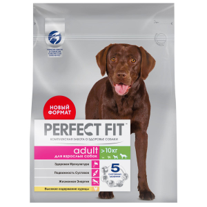 Perfect Fit сухой корм для взрослых собак средних и крупных пород с курицей 1,4 кг