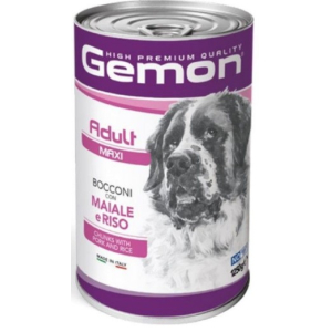 Gemon Dog MAXI Adult Pork/Rice  для собак крупных пород кусочки со свининой и рисом ,1250г