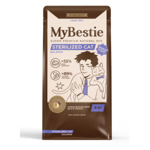 MyBestie Sterelized сухой корм для кошек (лосось) 8кг