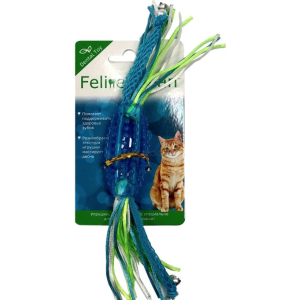 Feline Clean игрушка для кошек Dental Конфетка прорезыватель с лентами, резина