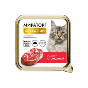 Мираторг Selection консервы для кошек паштет (говядина) 100гр