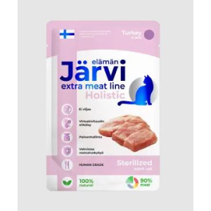 Jarvi Extra meat line влажный корм для стерилизованных кошек, желе (индейка) 85гр