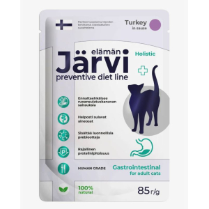 Jarvi Preventive diet line Gastrointestinal влажный корм для кошек для профилактики заболеваний ЖКТ, соус (индейка) 85гр