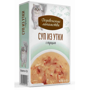Деревенские лакомства Суп из утки с тунцом  (упаковка 4 шт, 35г)