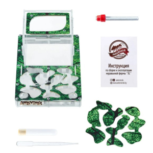 Формикарий XXL сборная муравьиная ферма со встроенной ареной 135х205х21 зеленый