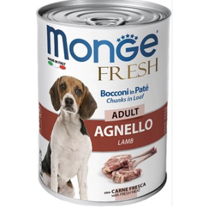 Monge Dog Fresh Chunks in Loaf  для собак  мясной рулет из ягненка,400гр