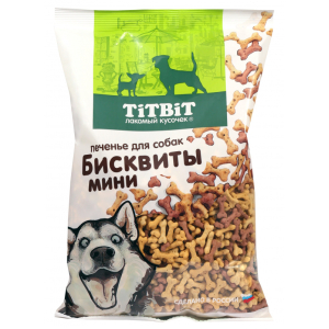 TitBit Бисквиты мясные мини печенье для собак 500г