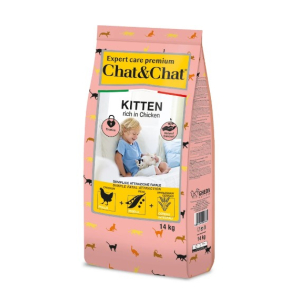 Chat&Chat Expert Сухой корм для котят (курица), 14кг