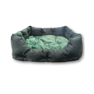 Лежанка для животных HAPPY FRIENDS "Мистер Гринч", мебельная ткань, 48*58*17 см,  (съемная двухстороняя подушка из меха и мебельной ткани)