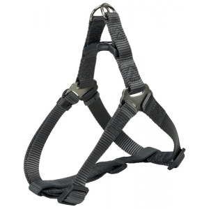 Шлея "TRIXIE" для собак "Premium One Touch harness", (L), 65-80см/25мм, графит