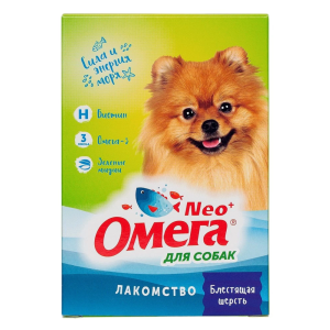 Мультивитаминное лакомство ОМЕГА NEO+ С-Ш с биотином для собак 90таб.