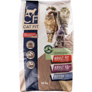 CAT FIT сухой корм для кошек (птица, овощи) 10кг