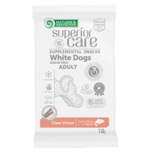 Nature's Protection Superior Care White Dogs Grain Free Clear Vision лакомство для собак (Лосось), 110гр