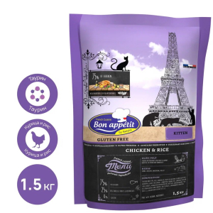 Bon Appetit Kitten Корм сухой для котят (курица), 1,5кг