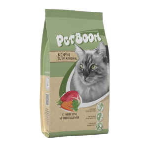 Petboom сухой корм для кошек (мясо и овощи) 2кг