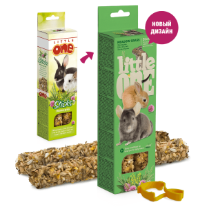 Little One Палочки для грызунов (с луговыми травами), 2х55г