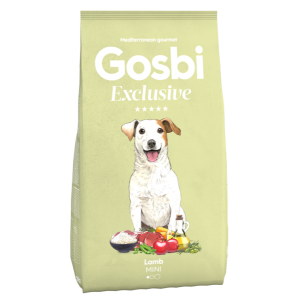 Gosbi Exclusive Корм сухой низкозерновой для взрослых собак мелких пород (ягнёнок, рыба), 7кг