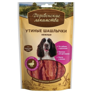 Деревенские лакомства Лакомства для собак (утиные шашлычки нежные), 90г