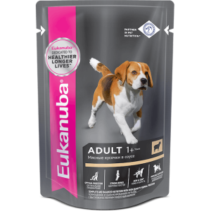 Eukanuba Корм консервированный для взрослых собак всех пород (ягненок в соусе), 100г