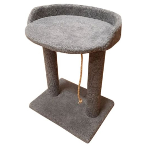 Когтеточка с овальной полкой 55см (ковролин) цвет бежевый