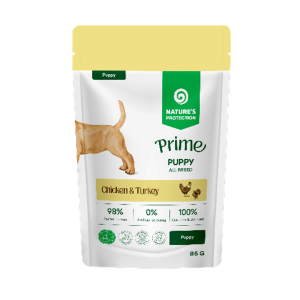 Natures Protection Prime Puppy Dogs влажный корм для щенков всех пород соус (курица,индейка) 85гр