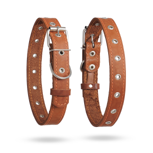 Humpo Ошейник кожаный для собак, безразмерный (ширина 1,5см, обхват до 35см)