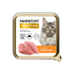 Мираторг Selection консервы для кошек паштет (курица) 100гр