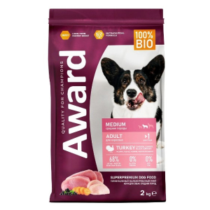 Award сухой корм для собак средних пород (Индейка, курица)