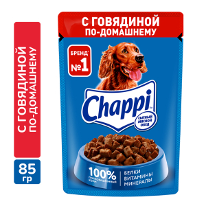 Chappi Корм консервированный для собак (говядина по-домашнему), 85г