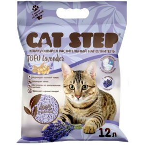 Cat Step Tofu Lavender наполнитель растительный комкующийся 12л