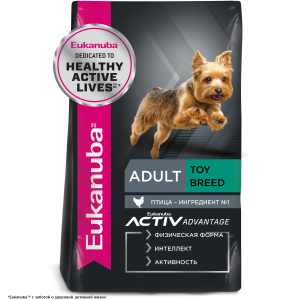 Eukanuba Корм сухой для взрослых собак миниатюрных пород (птица), 500г