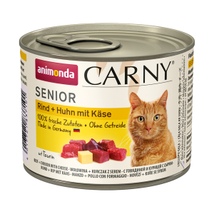 Animonda Carny Senior Консервы для взрослых кошек (говядина, курица, сыр), 200г