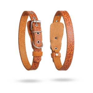 Humpo Ошейник кожаный для собак, с язычком (ширина 1,7см, обхват 30-40см)