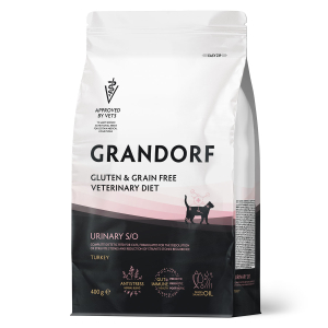 Grandorf  VET CAT URINARY S/O сухой корм для кошек диетический,  для растворения струвитных камней на основе бескостной индейки 400гр