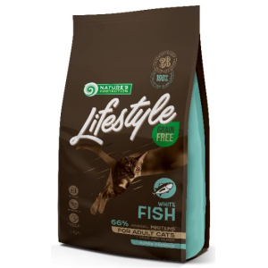 Natures Protection Lifestyle для взрослых кошек с белой рыбой, 1.5 кг