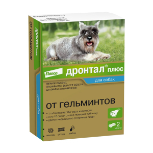 Дронтал Плюс Таблетки для собак, от гельминтов и простейших (вкус мяса), 1таб