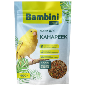 Bambini Pets корм для канареек, 400гр