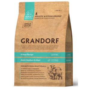 Grandorf Probiotics Adult Medium & Maxi сухой корм для собак средних и крупных (4 вида мяса) 10кг