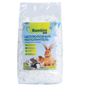 BMP549785 Целлюлозный наполнитель Bambini Pets для грызунов и кроликов 450 г/6 л