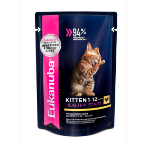 Eukanuba Корм консервированный для котят (курица в соусе), 85г