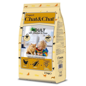 Chat&Chat Expert Корм сухой для кошек (курица, горох), 2кг