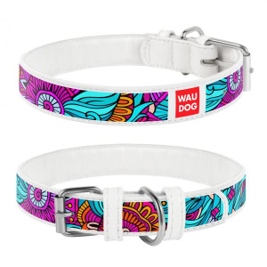 Collar Waudog Поводок для собак (рисунок лето, белый)