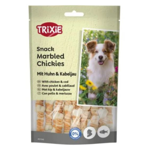 Лакомство "TRIXIE" для собак, косточки с курицей и треской, без сахара, 100 г.