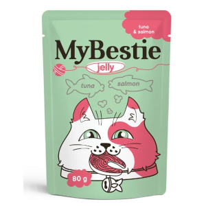 MyBestie влажный корм для кошек, желе (тунец, лосось) 80гр