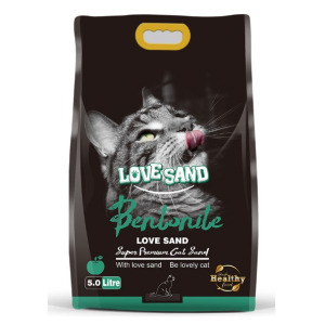 Наполнитель бентонитовый LOVE SAND  с ароматом яблока,5 л