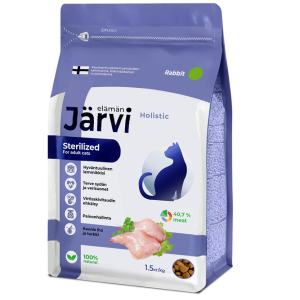 Jarvi сухой корм  для стерилизованных кошек  и кастрированных котов с кроликом,1,5кг