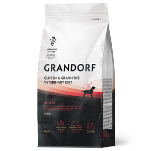 Grandorf  VET DOG HEPATIC сухой корм для собак диетический, при хронической печеночной недостаточности на основе бескостной индейки 1кг