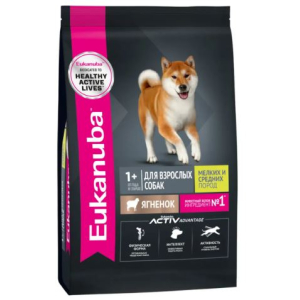 Eukanuba Adult S&M Lamb сухой корм для собак взрослых мелких и средних пород старше 1 года (ягненок) 3кг