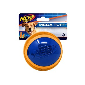 Nerf Мяч из вспененной резины и термопласт. резины, 10 см, серия "Мегатон", (синий/оранжевый)